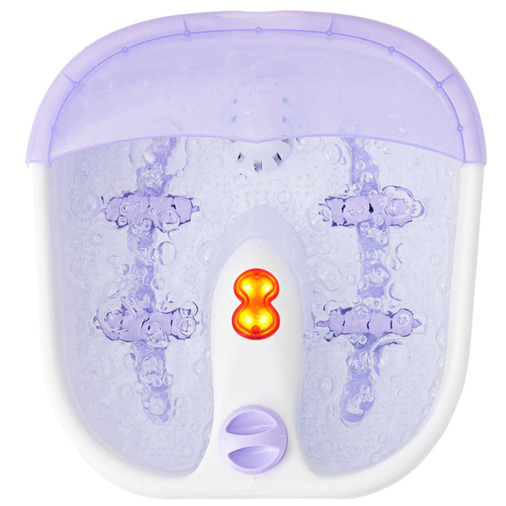 Foot Spa Massager w/ 4 Massage Rollers Heat Bubble Red Light Stress Relief Image 1