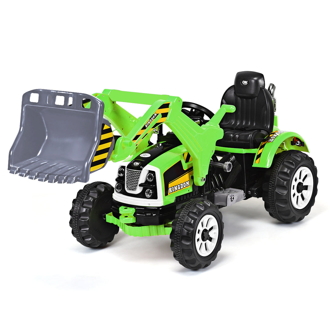 Kids Ride On Excavator Truck 12V Battery Powered Front Loader Digger Image 1