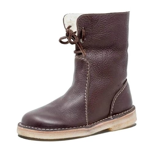 Cozy Tie-Up Winter Boots Multiple Colors Image 1