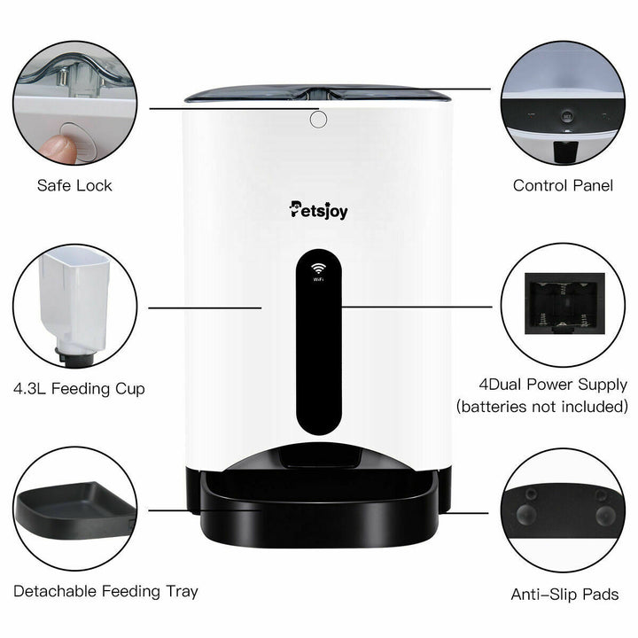 Automatic Pet Feeder Smart Cat Dog Food Dispenser Remote Control APP Timer Image 9