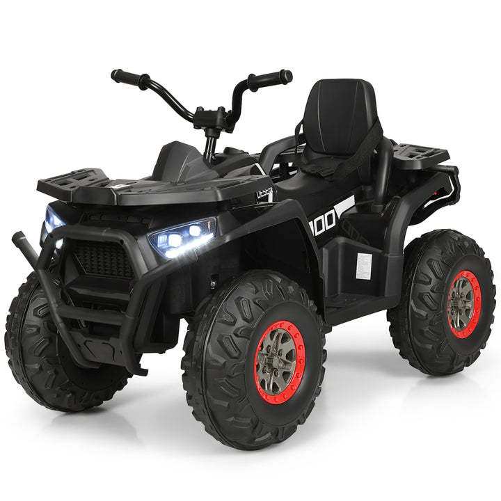 Costway 12V Kids Electric 4-Wheeler ATV Quad 2 Speeds Ride On Car w/MP3andLED Lights Image 4