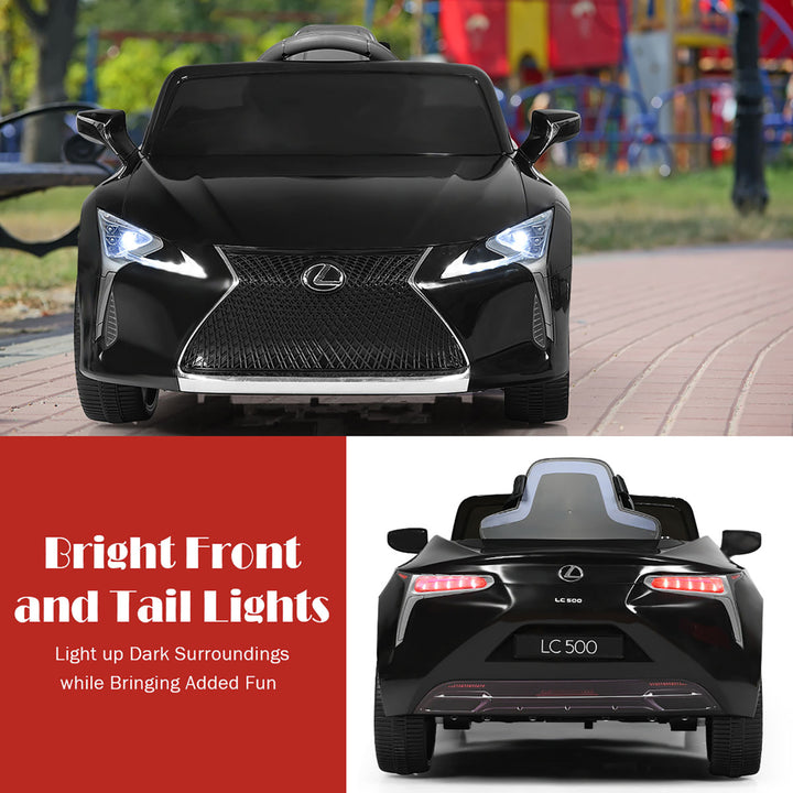 12V Kids Ride on Car Lexus LC500 Licensed Remote Control Electric Vehicle Black Image 6