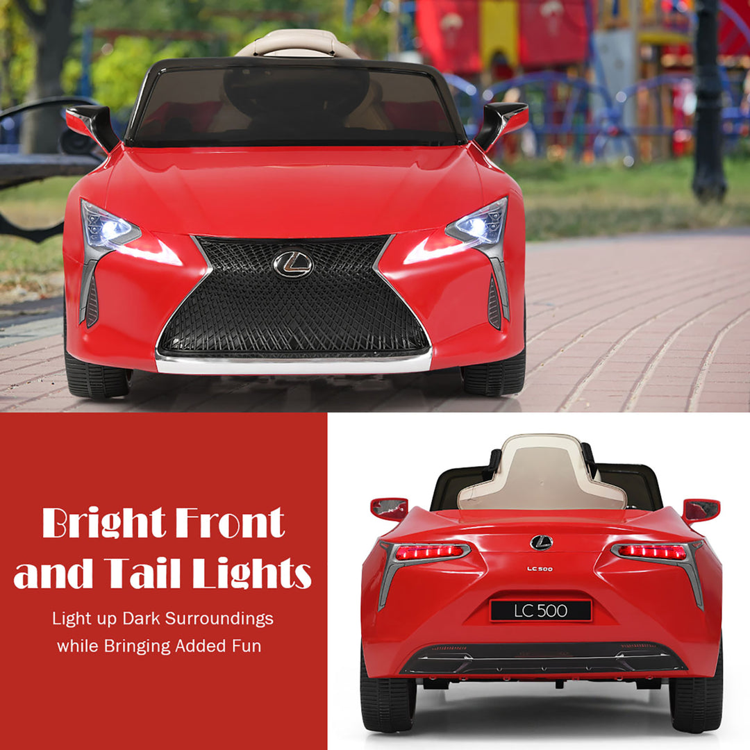 12V Kids Ride on Car Lexus LC500 Licensed Remote Control Electric Vehicle Red Image 6