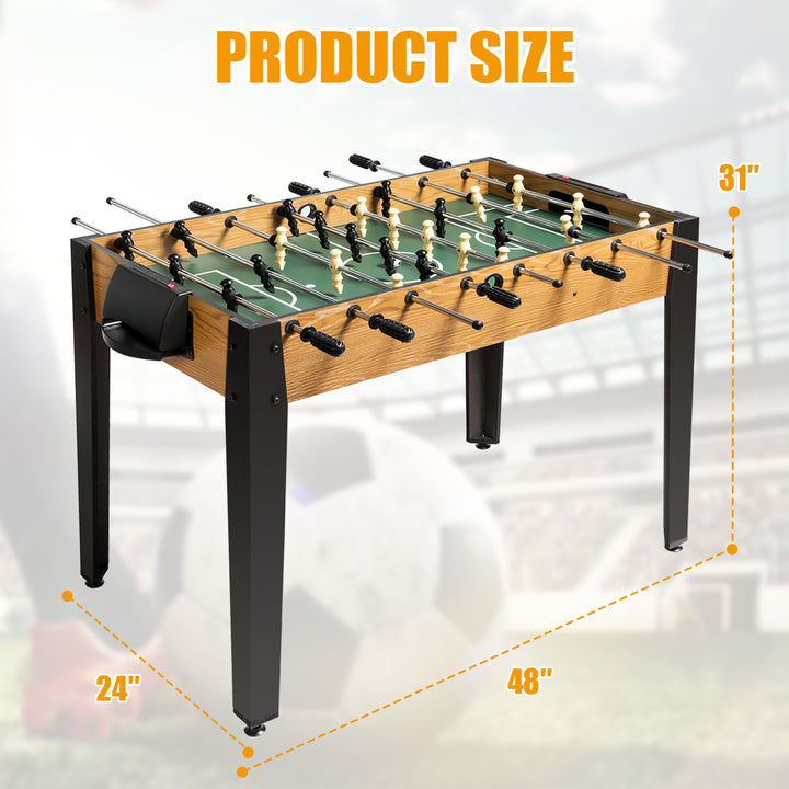48'' Competition Sized Wooden Soccer Foosball Table Home Recreation Adults & Kids Image 2