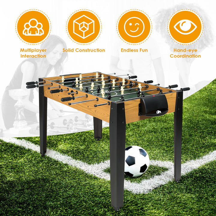 48 Competition Sized Wooden Soccer Foosball Table Home Recreation Adults and Kids Image 6