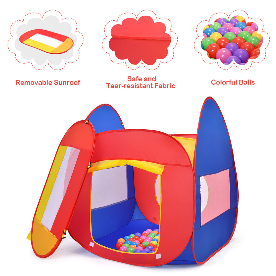 Portable Kid Baby Play House Indoor Outdoor Toy Tent Game Playhut With 100 Balls Image 6