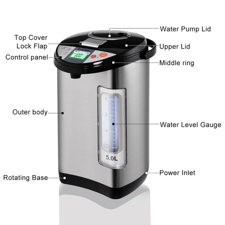 5-Liter LCD Water Boiler and Warmer Electric Hot Pot Kettle Hot Water Dispenser Image 7