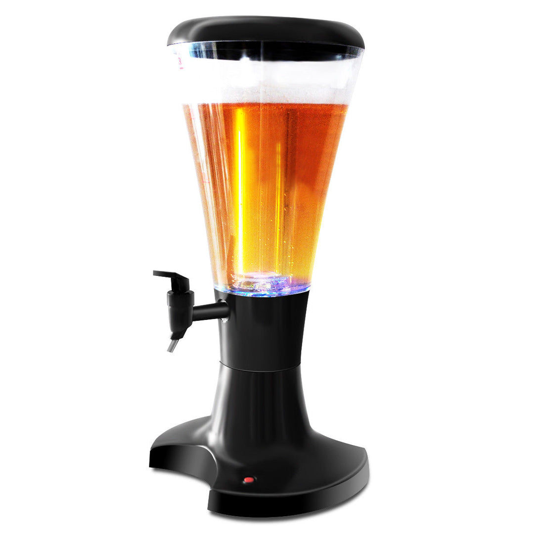 3L Cold Draft Beer juice Tower Dispenser Plastic with LED Lights Image 7