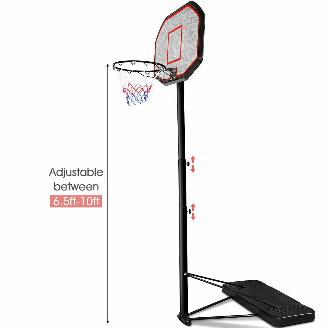 10ft 43 Backboard In/outdoor Adjustable Height Basketball Hoop System Image 6