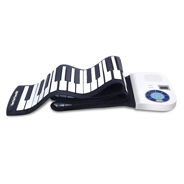 88 Key Electronic Roll Up Piano Keyboard Silicone Rechargeable Bluetooth w/Pedal Image 9