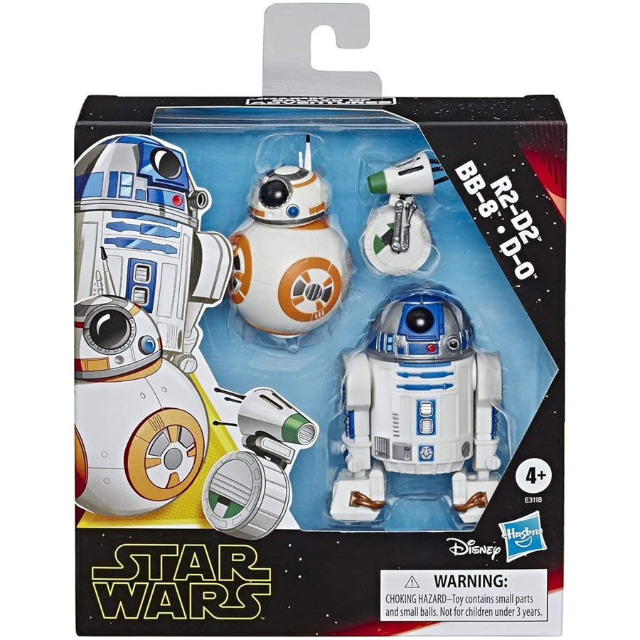 Star Wars Galaxy of Adventures R2-D2 BB-8 D-O 3pk Droid Figure Hasbro Image 1