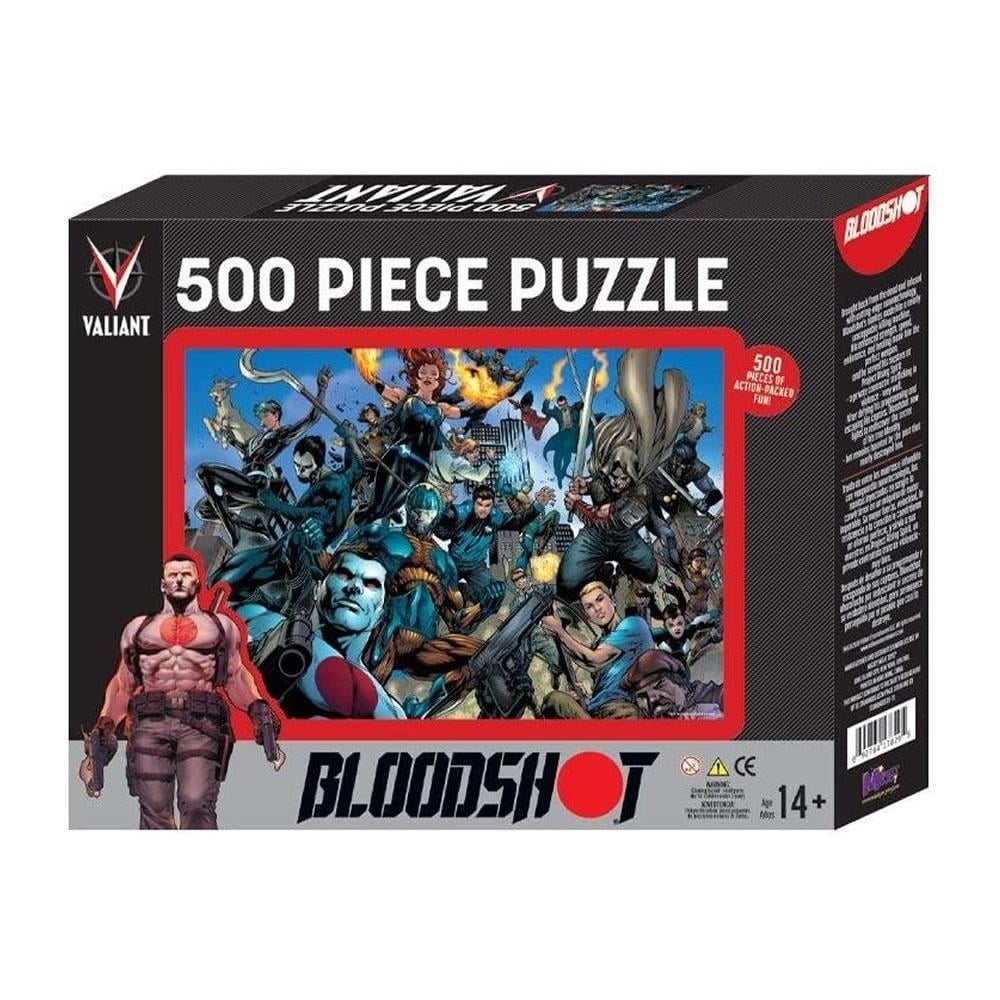Valiant Comics Universe Superhero Bloodshot 500 Piece Jigsaw Puzzle Mighty Mojo Image 1