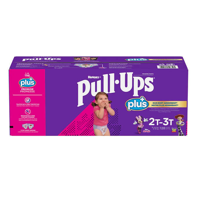 Huggies Pull-Ups Plus Training Pants For Girls 2T-3T (128 Count) Image 1