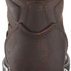 WOLVERINE Womens Floorhand Waterproof 6" Steel Toe Work Boot DARK BROWN Image 4