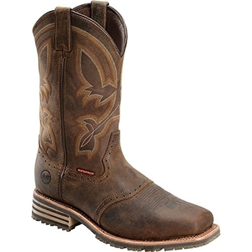 Mens Double H 11" Composite Safety Toe Waterproof Western Roper Boot DH5124 LIGHT BROW Image 1