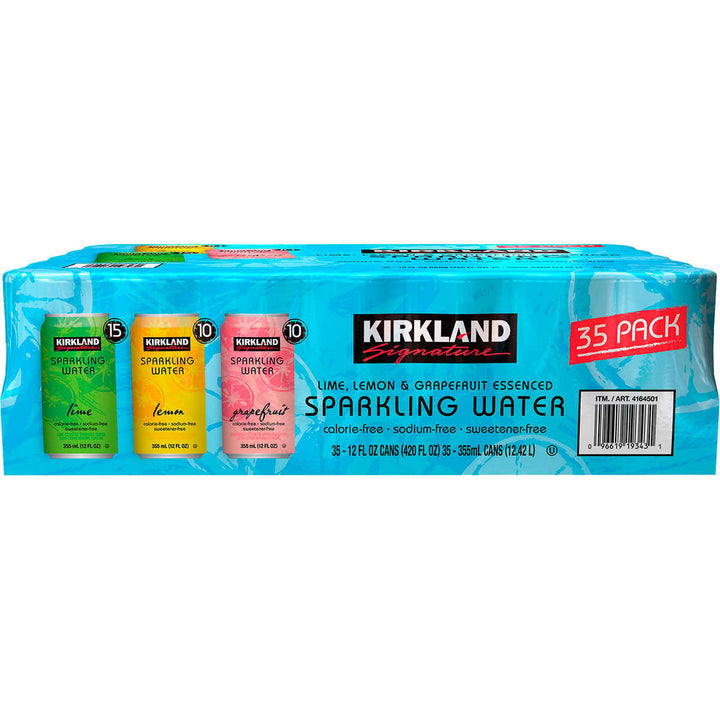 Kirkland Signature Sparkling Water Variety 12 Ounce (35 Count) Image 1