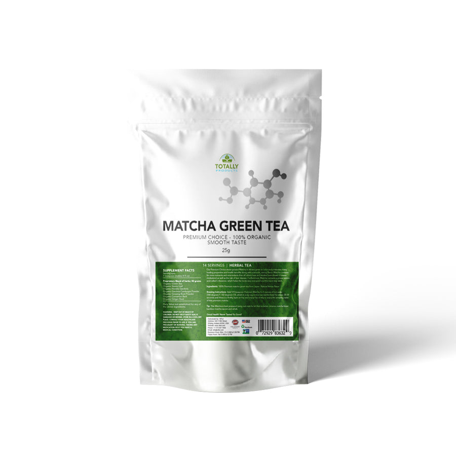 Totally Products Organic Tasty Matcha Japanese Green Tea Powder Image 1