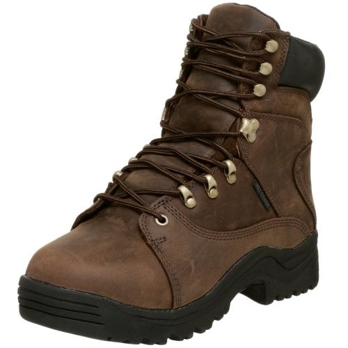 Golden Retriever Mens Steel Toe Work Boot 7" Brown Leather Slip-Resistant Image 2