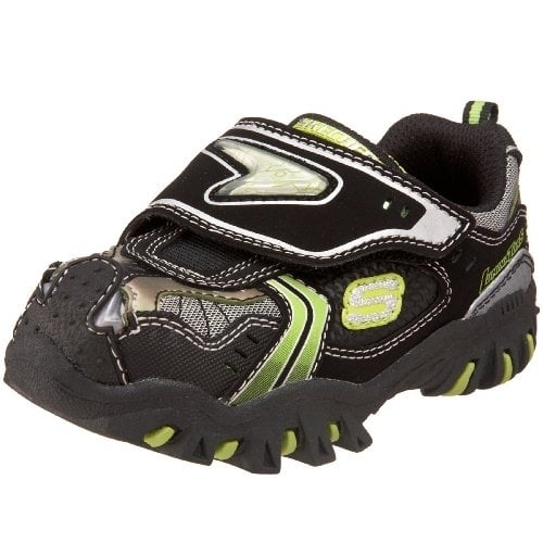 Skechers Toddler Boys Illuminators Damager - Spaceship Sneaker Black/Lime - 90356N BLACK/LIME Image 1