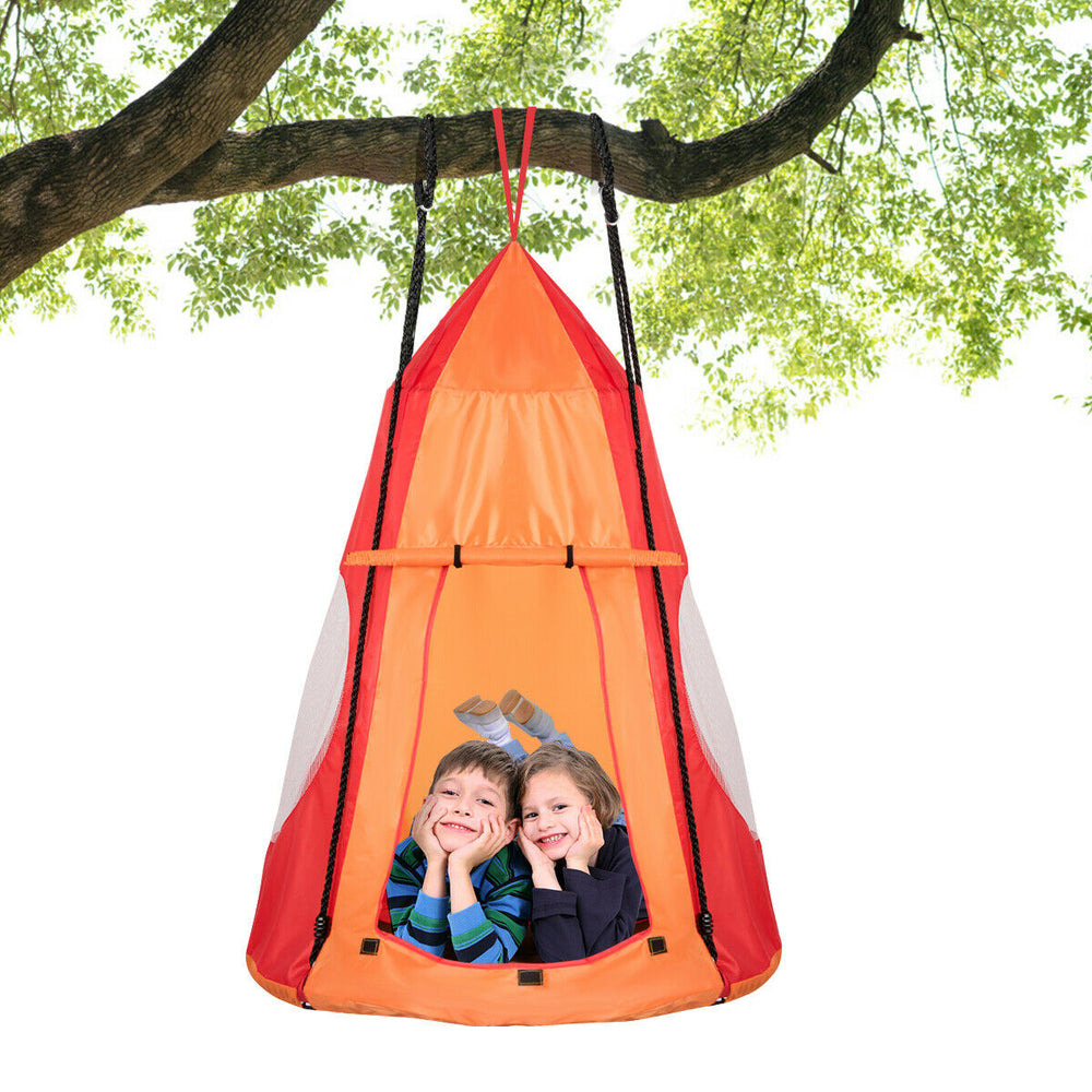 40 Kids Hanging Chair Swing Tent Set Hammock Nest Pod Seat Image 2