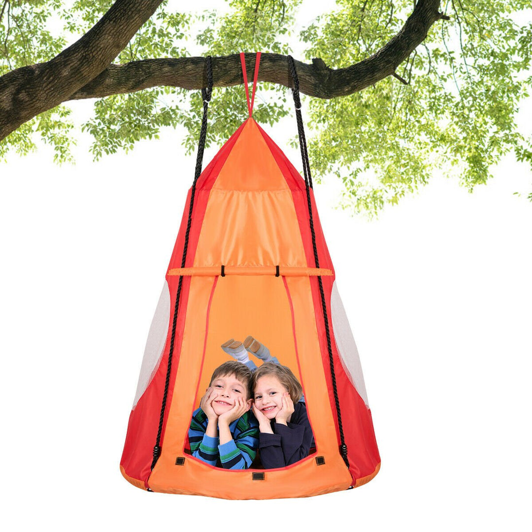 40 Kids Hanging Chair Swing Tent Set Hammock Nest Pod Seat Image 1