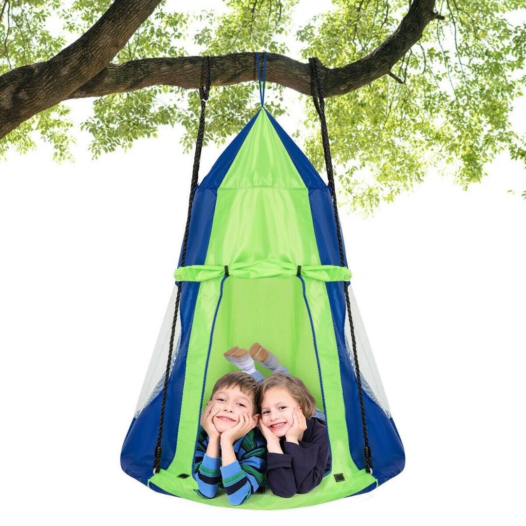 40 Kids Hanging Chair Swing Tent Set Hammock Nest Pod Seat Image 1