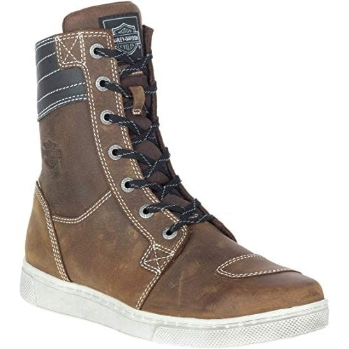 HARLEY-DAVIDSON FOOTWEAR Mens Steinman Hi Motorcycle Boot BROWN Image 2