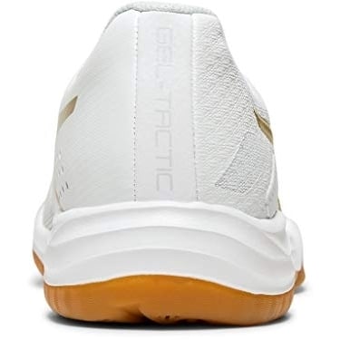 ASICS Womens Gel-Tactic 2 Volleyball Shoes White/Rich Gold Image 1