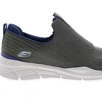 Skechers Mens Equalizer 4.0 Baylock Slip On Sneakers Shoes Olive/Multi Image 4