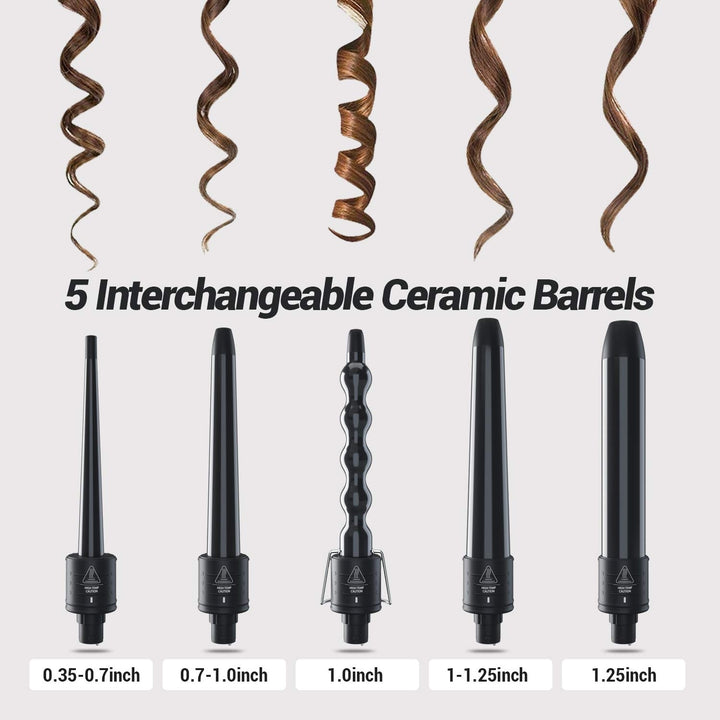 5 in 1 Curling Iron Wand Set Image 2