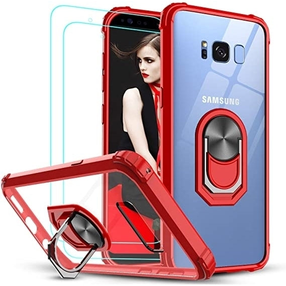 Samsung Galaxy S8 Plus Case with 3D Curved Screen Protector 2 Pack Image 1