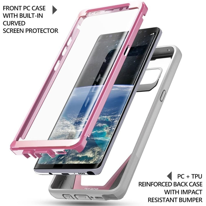 Galaxy Note 8 Case Poetic Guardian Pink/Gray Image 1