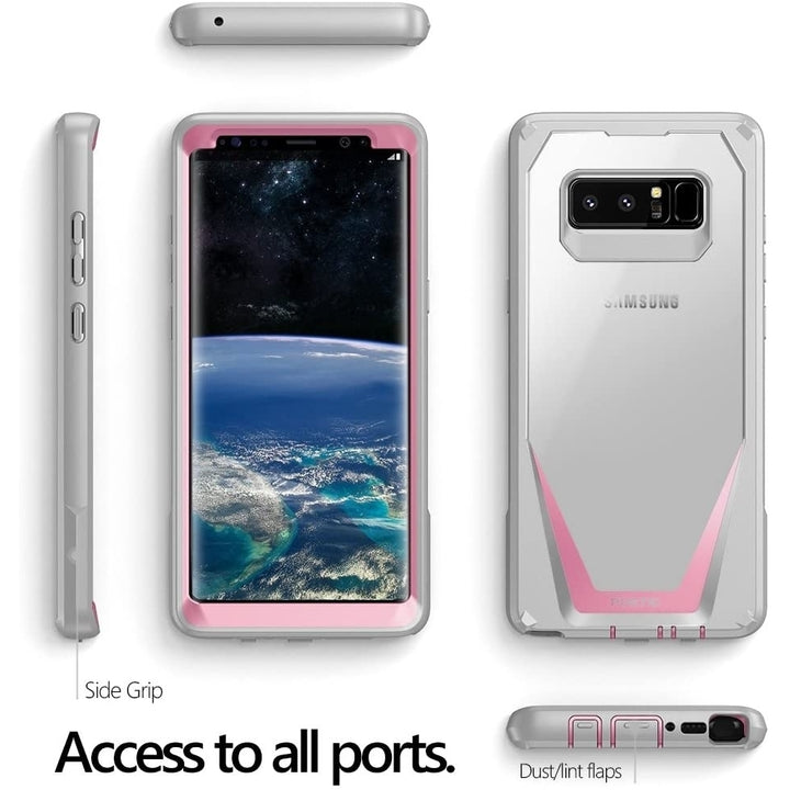 Galaxy Note 8 Case Poetic Guardian Pink/Gray Image 3