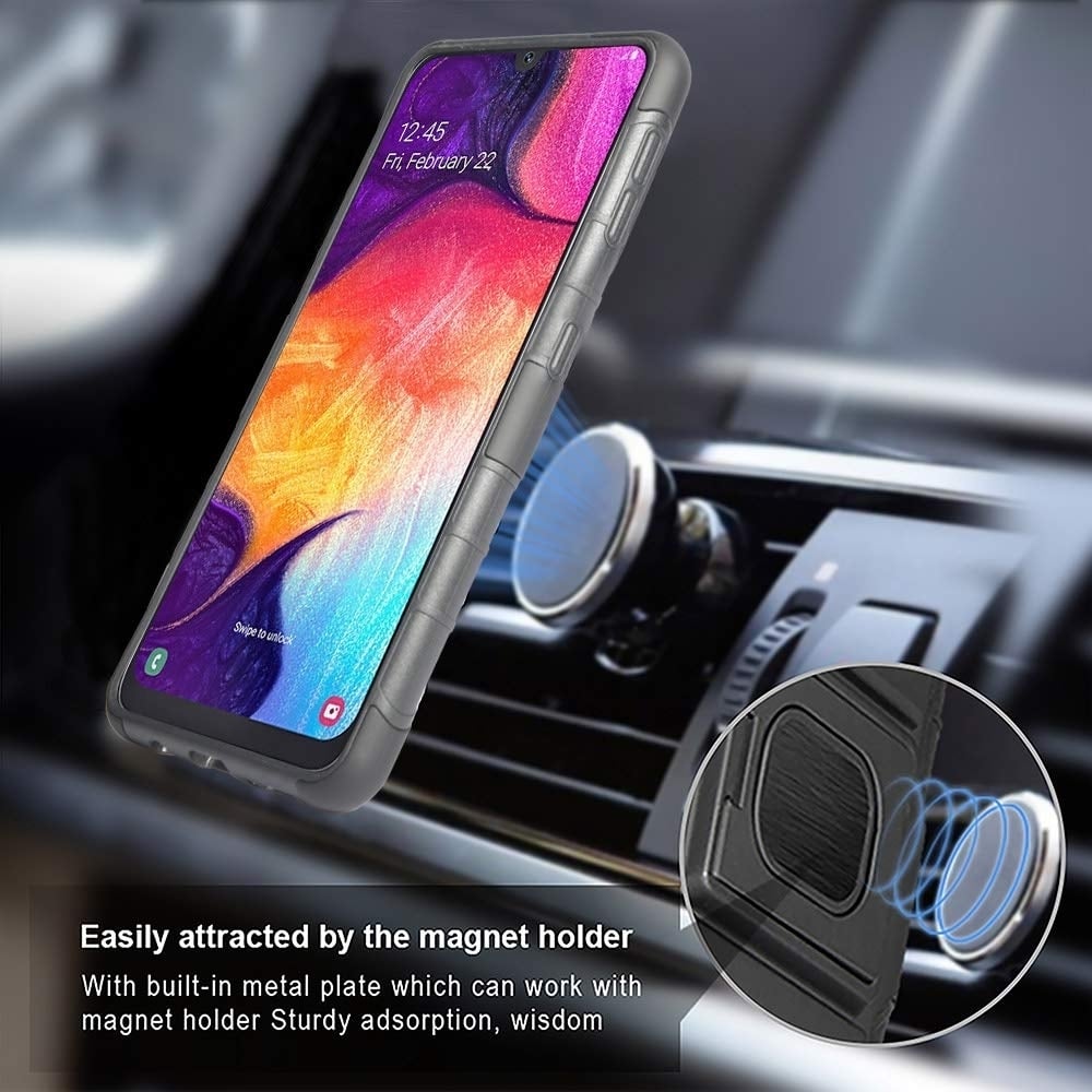 Samsung Galaxy A50S A30S A50 Magnetic Holster Case Black Armor Belt Clip Cover Image 3