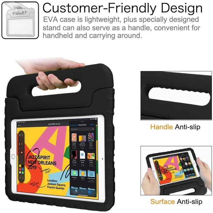 For Apple iPad Air 3rd 2019 / iPad Pro 10.5 2017 Shockproof Light Weight Kids Friendly Foam Handle Case Black Image 3