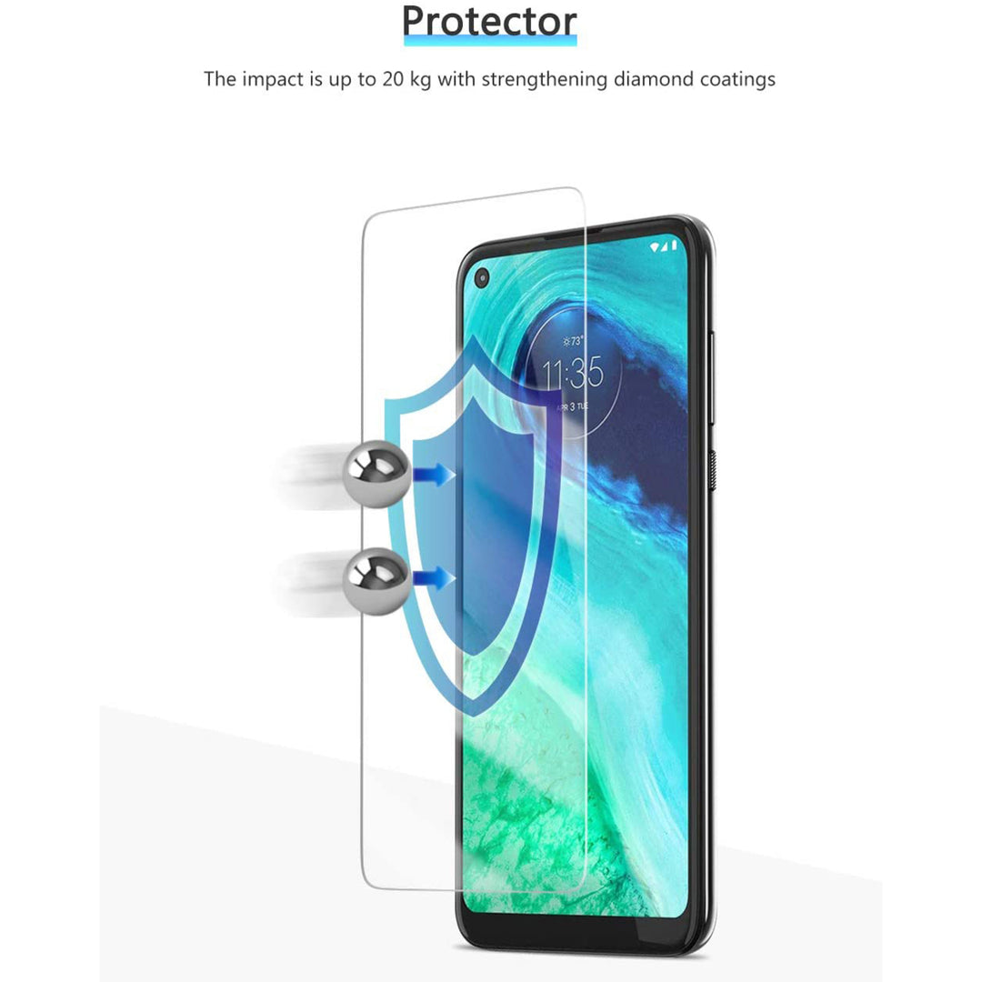 Motorola Moto G Fast G8 Tempered Glass Screen Protector Anti-Fingerprint 9H Image 3