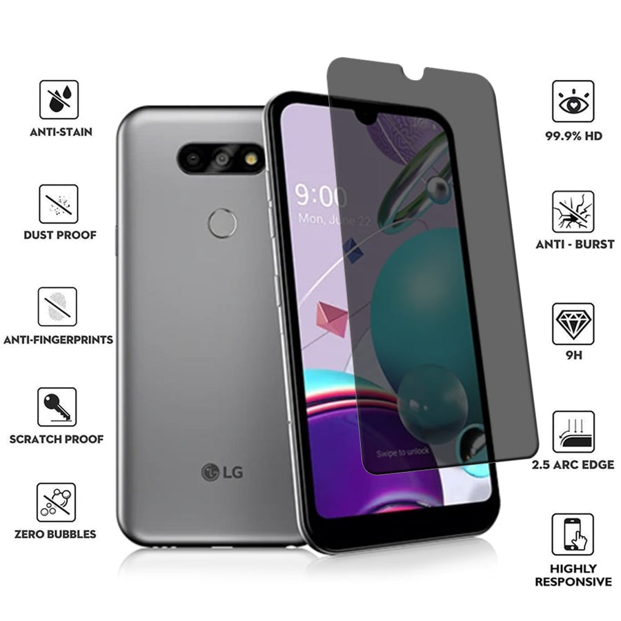 LG Aristo 5 Privacy Tempered Glass Screen Protector K8X Fortune 3 Phoenix 5 Image 1