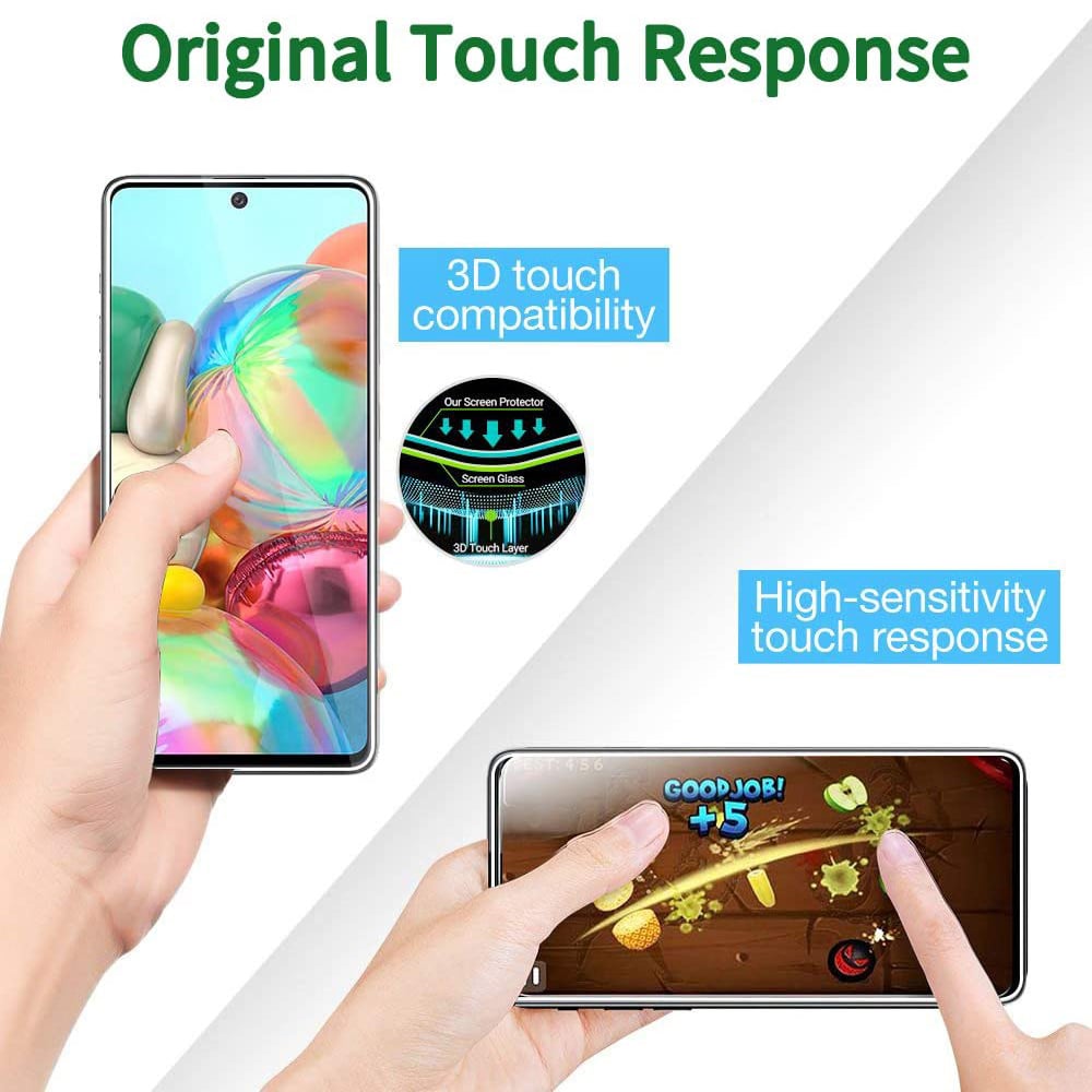 Samsung Galaxy A71 5G Tempered Glass Screen Protector Anti-Fingerprint HD Clear Image 3