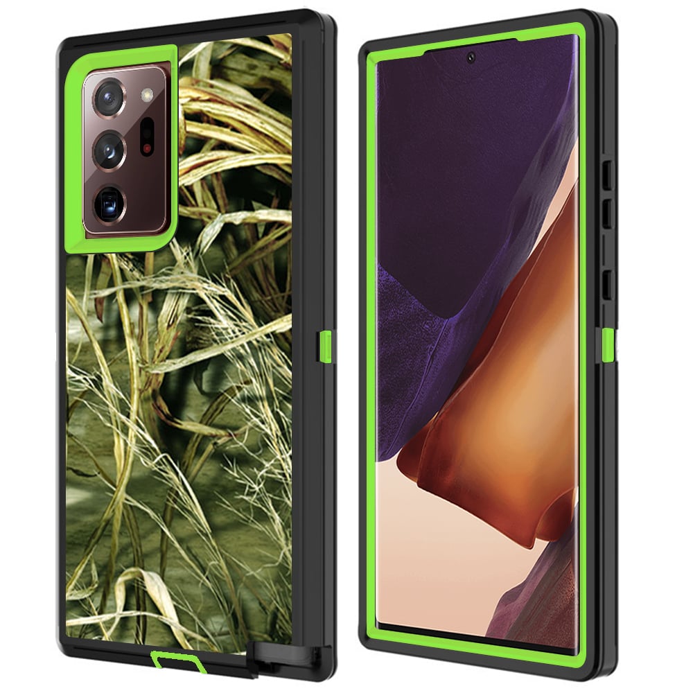 For Samsung Galaxy Note20 Ultra 5G Heavy Duty Shockproof Armor Hybrid Case Cover With Clip Camouflage/Green Image 2