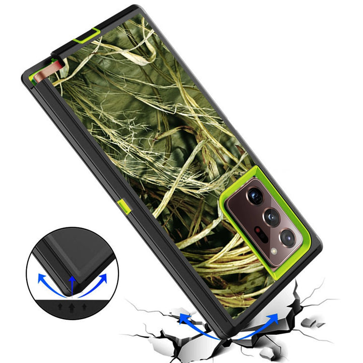 For Samsung Galaxy Note20 Ultra 5G Heavy Duty Shockproof Armor Hybrid Case Cover With Clip Camouflage/Green Image 4