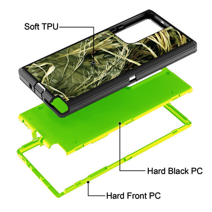 For Samsung Galaxy Note20 Ultra 5G Heavy Duty Shockproof Armor Hybrid Case Cover With Clip Camouflage/Green Image 6