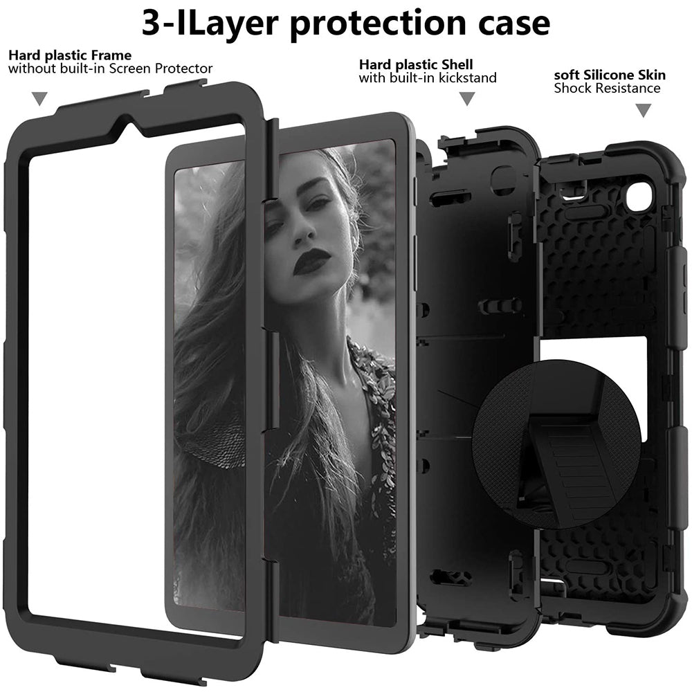 For Samsung Galaxy Tab A 8.4 2020 / T307 Dual layer Shockproof Heavy Duty Hybrid Silicone Kickstand Tablet Case Cover Image 7