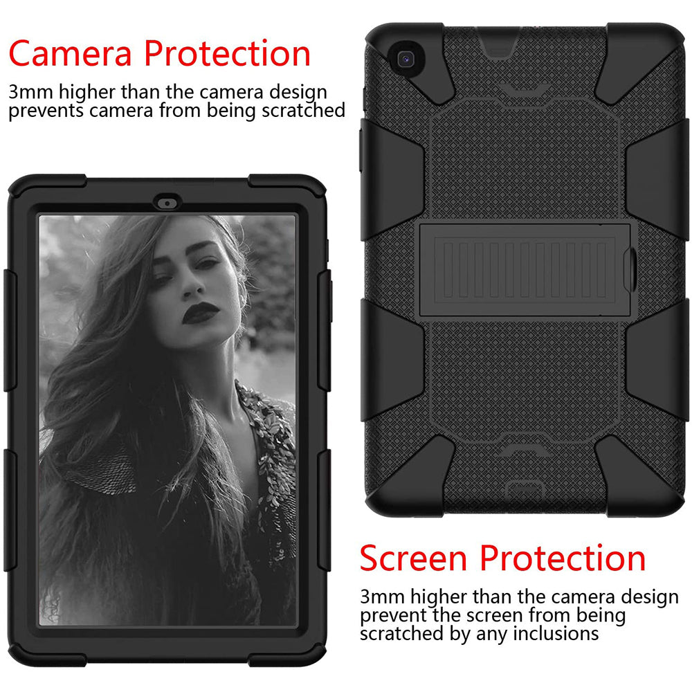 For Samsung Galaxy Tab A 10.1 2019 SM- T510 / T515 Dual layer Shockproof Heavy Duty Hybrid Silicone Kickstand Tablet Image 1