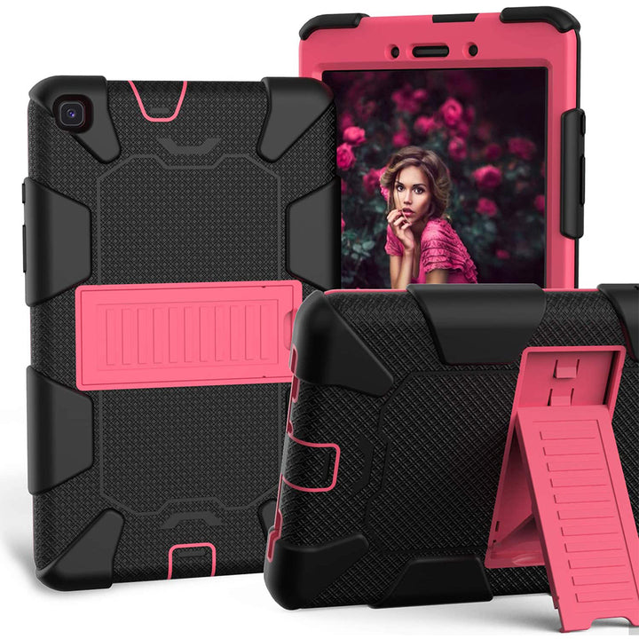 For Samsung Galaxy Tab A 8.0 2019 / T290 / T295 Dual layer Shockproof Heavy Duty Hybrid Silicone Kickstand Tablet Case Image 9