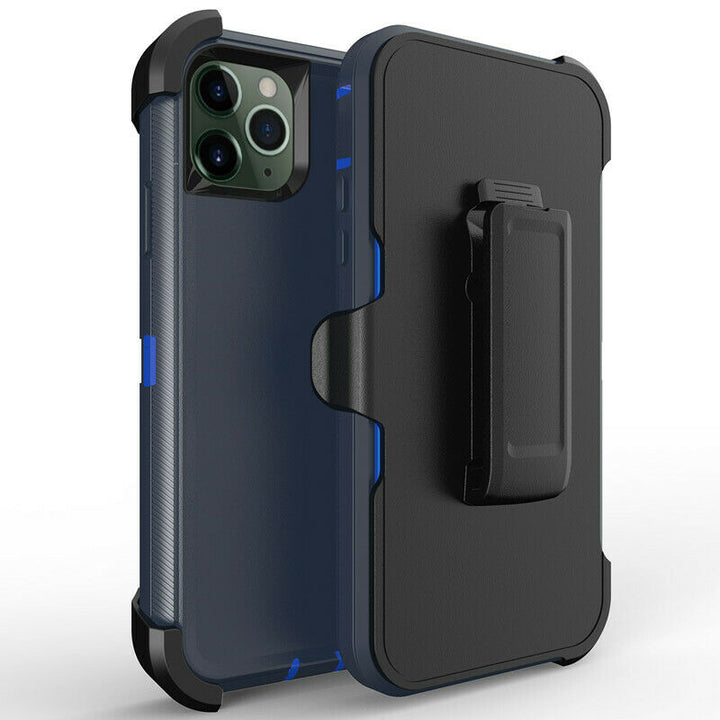 For Apple iPhone 12 Pro Max 6.7 inch Heavy Duty Shockproof Armor Hybrid Case Cover With Clip Black/Black Image 9