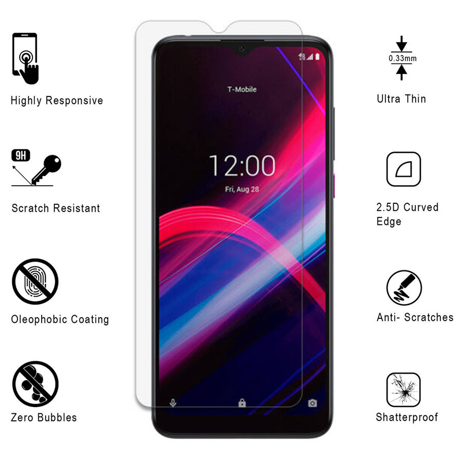 TCL REVVL 4 Plus Tempered Glass Screen Protector Ultra Clear Anti-Fingerprint Image 1