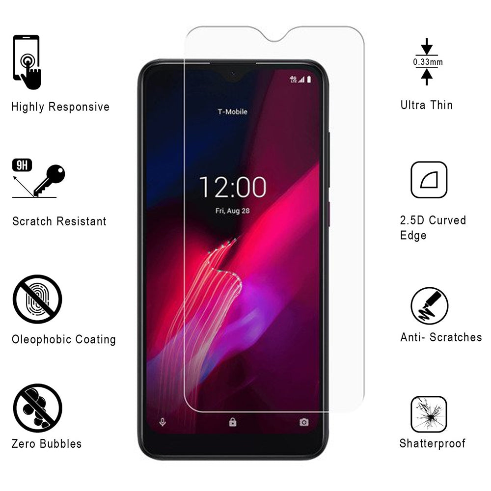 TCL REVVL 4 Tempered Glass Screen Protector Ultra Clear Thin Scratch Resistant Image 1