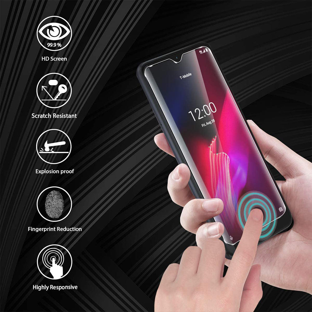 TCL REVVL 4 Tempered Glass Screen Protector Ultra Clear Thin Scratch Resistant Image 2