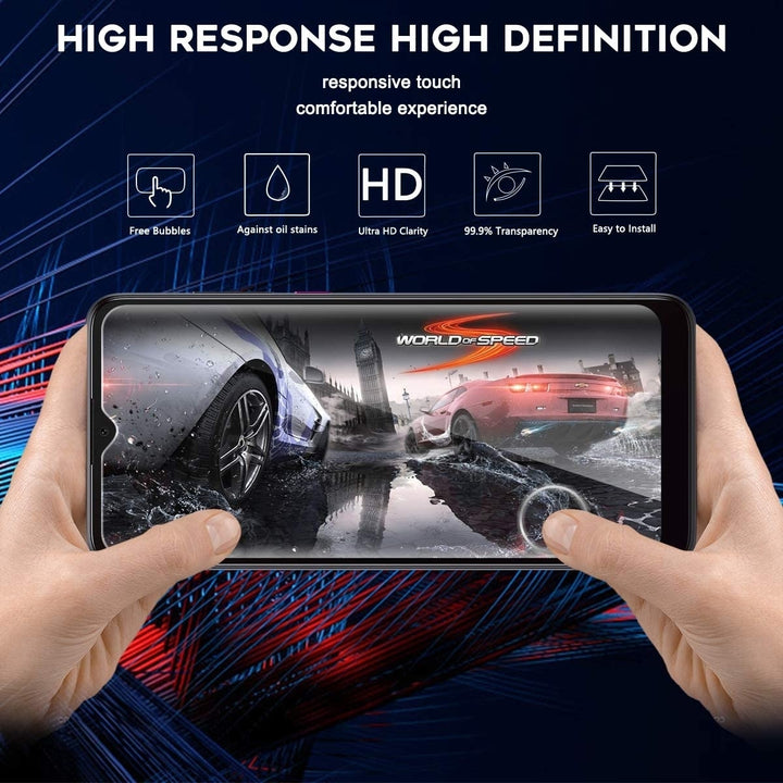 TCL REVVL 4 Plus Tempered Glass Screen Protector Ultra Clear Anti-Fingerprint Image 4