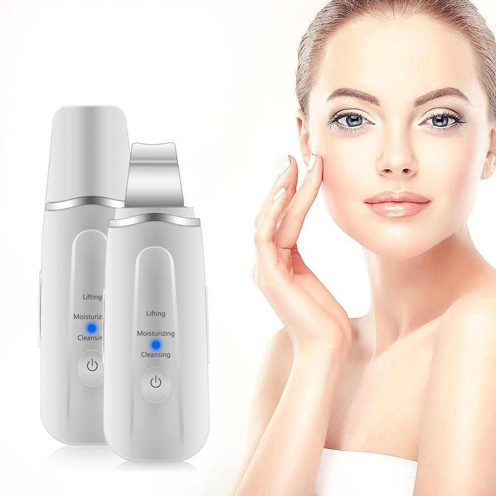 Blackhead Wrinkles Remover Vibration Massage Machine Deep Facial Cleansing Ultrasound Skin Scrubber Image 1